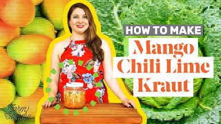 How to Make Mango Chili Lime Kraut Sauerkraut [upl. by Taam]