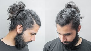 A Viking Bun  Unique Looking French Braid Man Bun [upl. by Surdna]