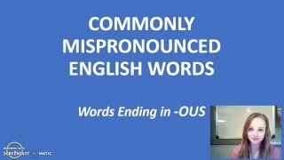 English Pronunciation with Words Ending In quot OUSquot [upl. by Namreg262]