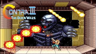 CONTRA 3CONTRA SPRITS  Stage 3 Boss Fight  SNESSFC [upl. by Akiwak999]