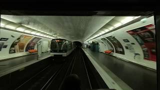 Metro Cab Ride Ligne 7bis du métro de Paris  PréSaintGervais ➡ Louis Blanc [upl. by Quintin]