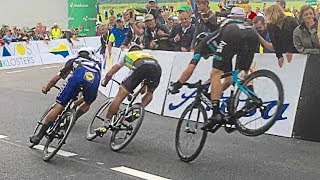 ¡NO LO CREERÁS 10 MOMENTOS MÁS IMPRESIONANTES😱DEL CICLISMO [upl. by Wyatt]