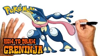 How to Draw Greninja  Pokemon [upl. by Etteniotnna104]