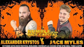 Jayce Myles vs Alexander Krystos October 28th 2023 [upl. by Ollie]