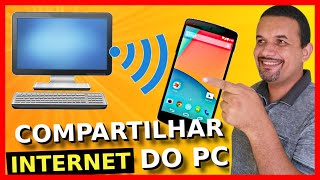 COMO ROTEAR INTERNET DO PC PARA O CELULAR VIA WIFI [upl. by Mendes]