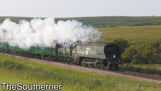 The Weathered Bulleid  34070 quotManstonquot in service on the Swanage Railway 0607062023 [upl. by Treva]