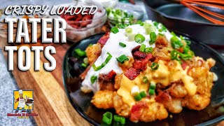 Crispy Loaded Tater Tots  Totchos [upl. by Bluma]