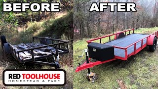 Complete UTILITY TRAILER Rebuild in 10 Minutes [upl. by Ahserb]