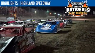 DIRTcar Summer Nationals Late Models Highland Speedway August 13 2021  HIGHLIGHTS [upl. by Pollard]