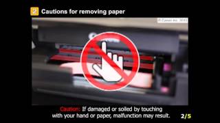 PIXMA MG5720 Removing a jammed paper from inside the printer [upl. by Yelich]