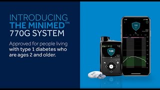 The MiniMed 770G system  Insulin pump system that shares data to a smartphone [upl. by Imailiv]