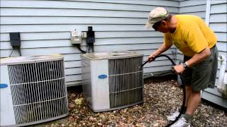 Cleaning Air Conditioner Coils How To Video [upl. by Olegnaed]