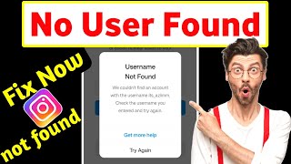 How To Fix No User Found Problem In instagram  User Not Found Problem On Instagram  No User Found [upl. by Afnin]