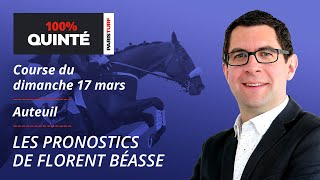 Pronostics Quinté PMU  100 Quinté du dimanche 17 mars à Auteuil [upl. by Gib]