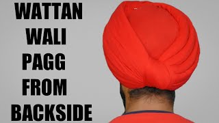 Wattan Wali Pagg 5 Larh  How To Tie Wattan Wali Pagg  Backside Tutorial [upl. by Ong]