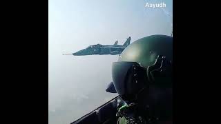 IAF SEPECAT Jaguar fighter jets Cockpit view during a formation indianairforce jaguar shorts [upl. by Ellimac]