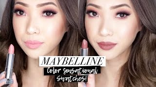 NEW Maybelline Color Sensational MATTE Lipstick Swatches [upl. by Hen]