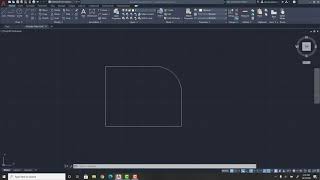 How to make curved edges in AutoCAD 2021 [upl. by Annuhsal]