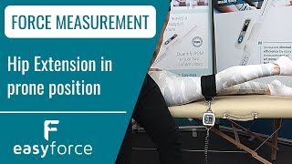 Measuring the Isometric Muscle Forces of Hip Extension  EasyForce Digital Dynamometer [upl. by Enimrac]