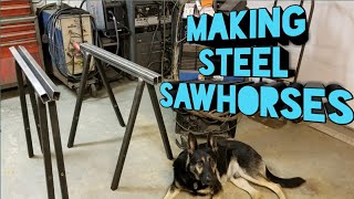 Fabricating Steel Sawhorses [upl. by Aisek]