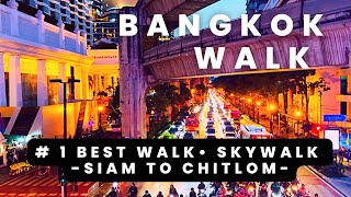 1 Bangkok walk • Skywalk between Siam amp Chitlom• see best viewpoint with holiday lights • Must do [upl. by Assereht313]