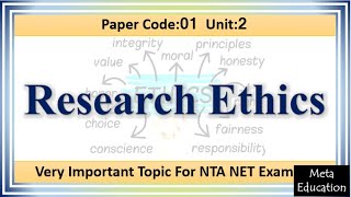 Lecture93 Research Ethics  Ethics in Research  New topic for paper 1 unit 2 Research Aptitude [upl. by Ibmab]