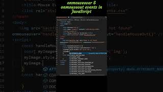 onmouseover and onmouseout events in JavaScript shorts youtubeshorts javascriptviralshorts [upl. by Goober]