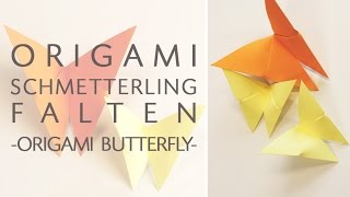 Origami Schmetterling falten  Anleitung  Frühlingsdekoration  Talude [upl. by Noraha]