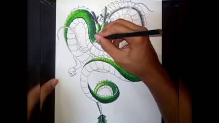 How to draw Shenron Dragon Ball Z Pinas Art [upl. by Hcire]