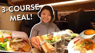 China Airlines BUSINESS CLASS FOOD Review ✈️ Taipei to JFK New York [upl. by Ardnuahs783]