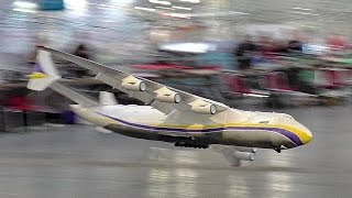 INCREDIBLE RC LIGHTWEIGHT ANTONOV AN225 MRIYA SCALE MODEL AIRPLANE AIRLINER INDOOR FLIGHT DEMO [upl. by Palm]