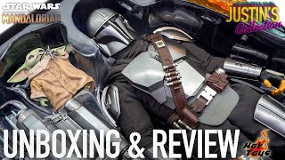 Hot Toys Mandalorian Beskar Armor amp The Child  Grogu Star Wars Unboxing amp Review [upl. by Alastair]