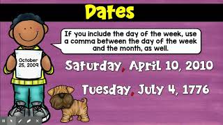 Commas in dates [upl. by Eelyek]