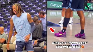 Ja Morant DRIPPY with JA 2 quotPurple Skyquot in preseason🔥 [upl. by Bornie]