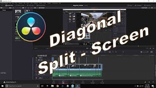 DaVinci Resolve 15  Diagonal Split Screen Tutorial [upl. by Connors]