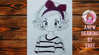 How to draw anime girl step by step  Girl anime drawing tutorial  Easy drawing tutorial [upl. by Henryson]