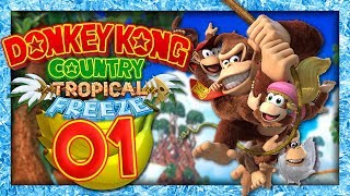 UNE NOUVELLE AVENTURE A DEUX   DONKEY KONG COUNTRY TROPICAL FREEZE EPISODE 1 COOP NINTENDO SWITCH [upl. by Terzas755]