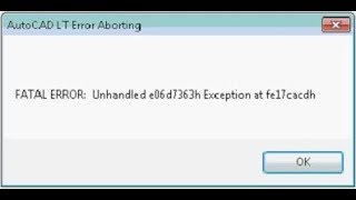 fatal error unhandled e06d7363h exception at fdaba06dh [upl. by Yennor]