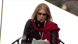 Gloria Steinem at Womens March on Washington  Full Speech [upl. by Rehpotsrhc]