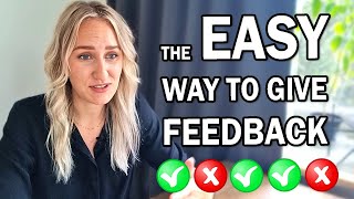 The ultimate guide for how to give feedback including feedback examples [upl. by Novihs968]