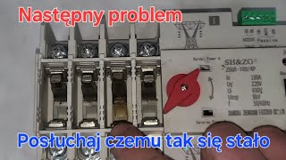 Automatyczny przełącznik 📥 zasilania⚡️ ATS 100A  PV ONGRIDOFFGRID  Awaria ATS od PV [upl. by Nelyahs]