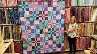 Donnas FREE quotTwist and Shoutquot Disappearing Four Patch Quilt pattern [upl. by Abdulla]