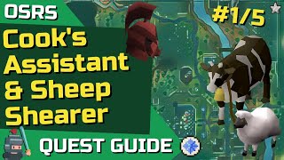 Cooks Assistant amp Sheep Shearer  F2P Quest Guide OSRS Ironman Friendly [upl. by Viki]