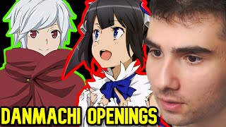 DanMachi All Openings 15 REACTION ｢ダンジョンに出会いを求めるのは間違っているだろうか 海外の反応｣ [upl. by Naujuj]