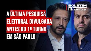 A última pesquisa eleitoral divulgada antes do 1º turno em São Paulo [upl. by Zeculon964]