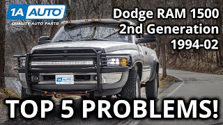 Top 5 Problems Dodge Ram Truck 2nd Generation 199402 [upl. by Virginie]