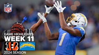 Cincinnati Bengals vs Los Angeles Chargers Game Highlights  NFL 2024 Season Week 11 [upl. by Nguyen]