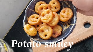 potato smiley Recipe l McCain smiles recipe l potato snacks l [upl. by Anihcak371]