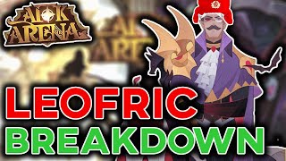 CURIOUS HYPOGEAN DEBUFFER Leofric Hero Breakdown Guide Skills Team Artifacts AFK ARENA [upl. by Filmer838]