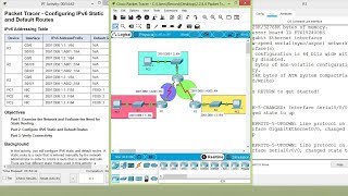 Packet Tracer  Configuring IPv6 Static and Default Routes [upl. by Retsevel]